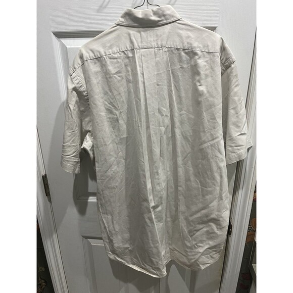 Ralph Lauren Short Sleeve Beige Button Up Blake Cotton Mens L - Picture 4 of 4